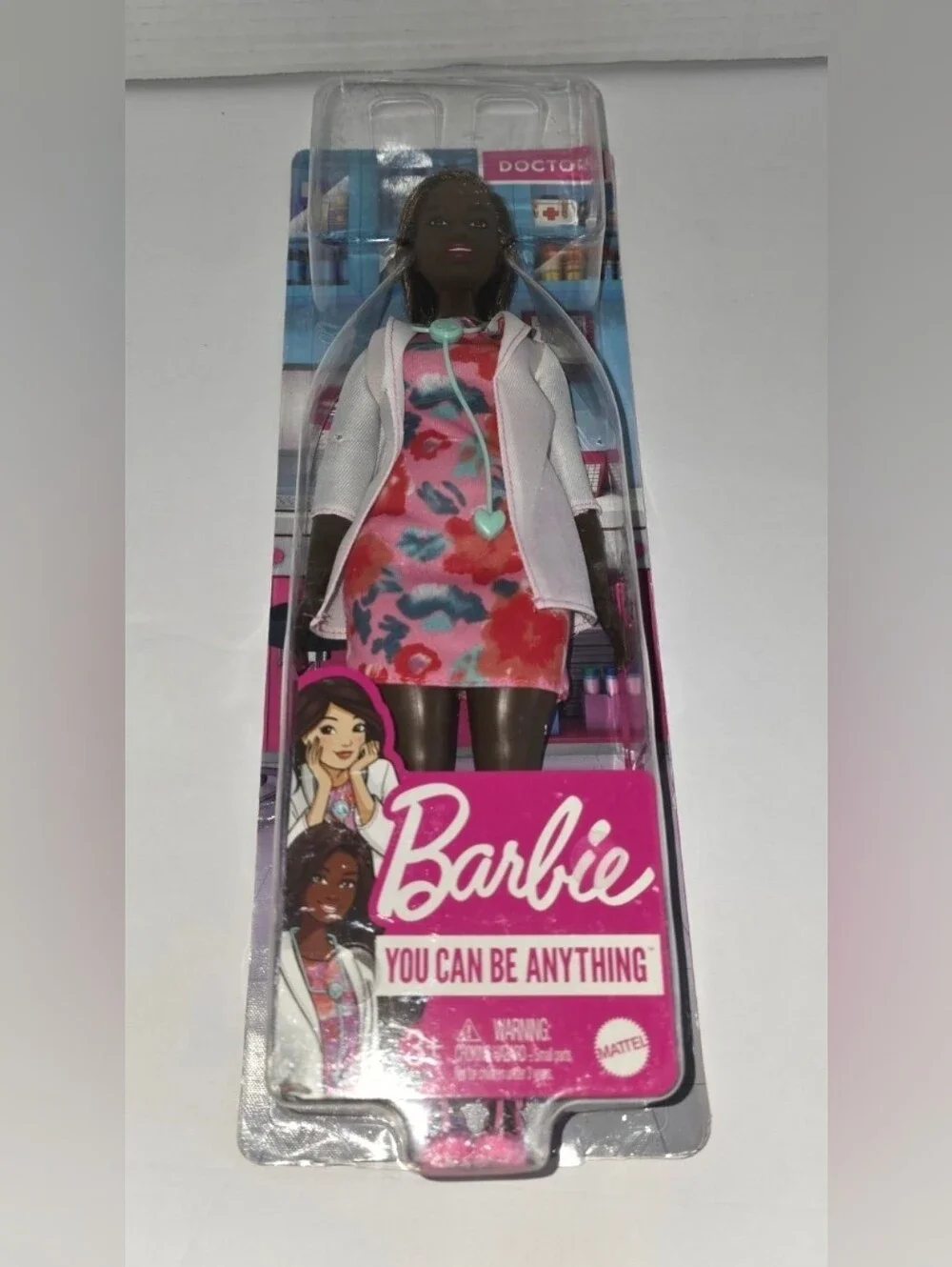 Barbie Doctor Doll 12” You Can Anything Curvy Doctor African-American Doll Toy